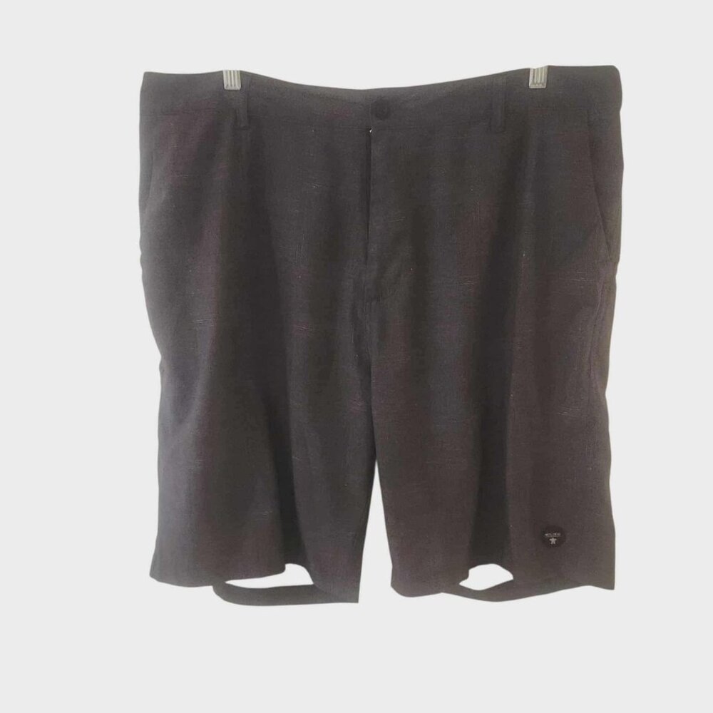 Molokai‎ Surf Co Board Shorts Black Heathered Wet Dry Board Walkshort Size 38